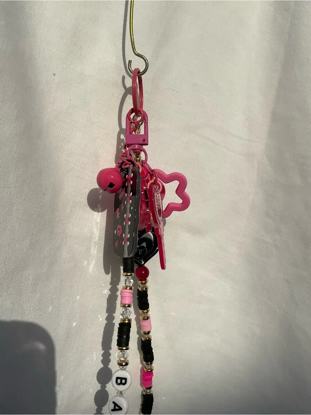 Pink Beaded - 'Barbie Girl” keychain